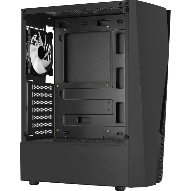 Aerocool WAVEBKV3 ATX PC korpusas, grūdintas stiklas, 4xRGB ventiliatoriai, juodas