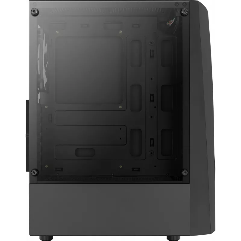 Aerocool WAVEBKV3 ATX PC korpusas, grūdintas stiklas, 4xRGB ventiliatoriai, juodas
