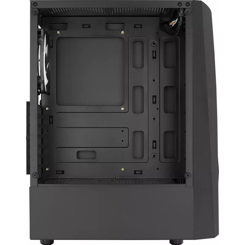 Aerocool WAVEBKV3 ATX PC korpusas, grūdintas stiklas, 4xRGB ventiliatoriai, juodas