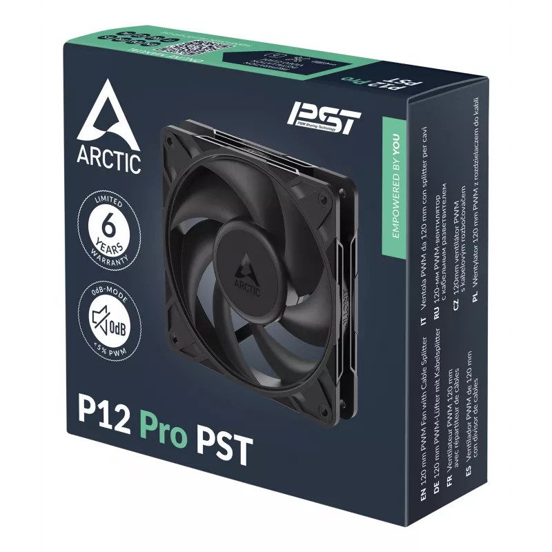 ARCTIC Freezer P12 Pro PST - 120 mm PWM ventiliatorius su laido skirstytuvu