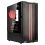 PC korpusas Kolink Inspire K12 ARGB Midi Tower — juodas su permatomu šonu, palaiko ATX/Micro ATX/ITX, 2x3,5 colio + 2x2,5 colio skyriai