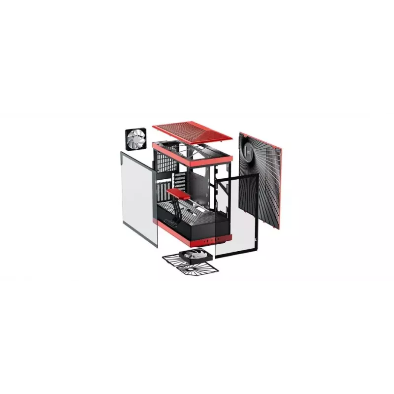 PC korpusas HYTE Y40 Midi Tower juoda, raudona