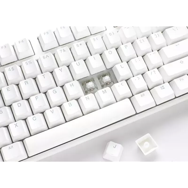 Ducky One 3 Classic klaviatūra žaidimams USB US English balta mechaninė RGB