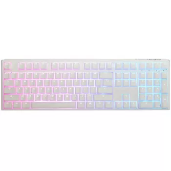 Ducky One 3 Classic klaviatūra žaidimams USB US English balta mechaninė RGB