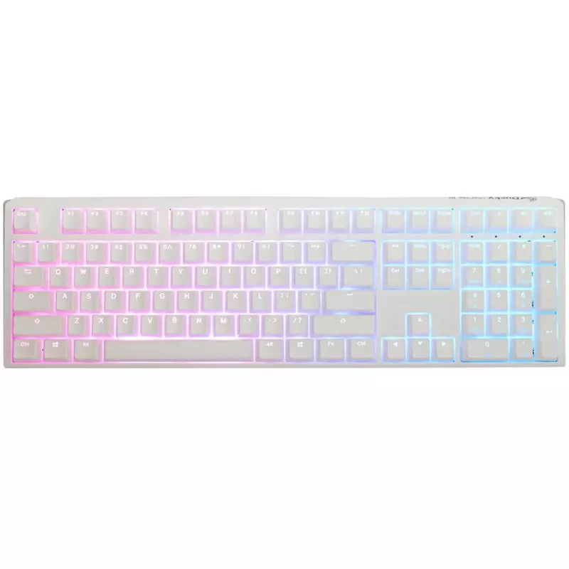 Ducky One 3 Classic klaviatūra žaidimams USB US English balta mechaninė RGB