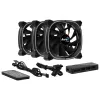 Aerocool ASTRO12PRO rinkinys 3 ventiliatoriai PC 12cm LED RGB antivibracinis nuotolinio valdymo