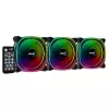 Aerocool ASTRO12PRO rinkinys 3 ventiliatoriai PC 12cm LED RGB antivibracinis nuotolinio valdymo