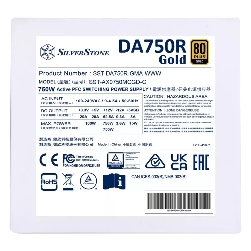 Maitinimo blokas Sidabrinėstone DA750R Gold 750 W