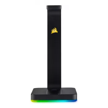 CORSAIR ausinių stovas - St100 RGB Premium - su stovu 7.1 erdvinis garsas - pritaikomas RGB apšvietimas