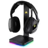 CORSAIR ausinių stovas - St100 RGB Premium - su stovu 7.1 erdvinis garsas - pritaikomas RGB apšvietimas