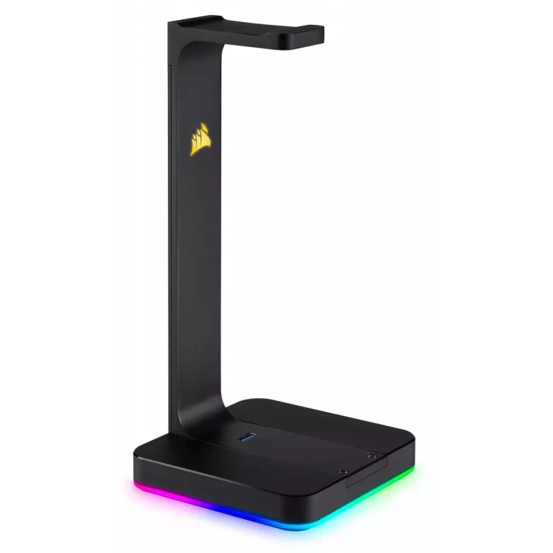 CORSAIR ausinių stovas - St100 RGB Premium - su stovu 7.1 erdvinis garsas - pritaikomas RGB apšvietimas
