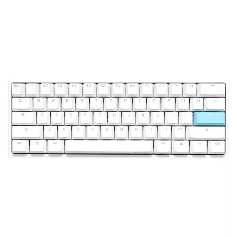 Ducky DKON2061ST klaviatūra USB QWERTY US International balta mini mechaninė RGB LED
