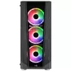Aerocool PRISMBKV3 PC Case ATX Juoda 4 Fans ARGB Front Side Side Tempered Glass
