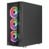 Aerocool PRISMBKV3 PC Case ATX Juoda 4 Fans ARGB Front Side Side Tempered Glass