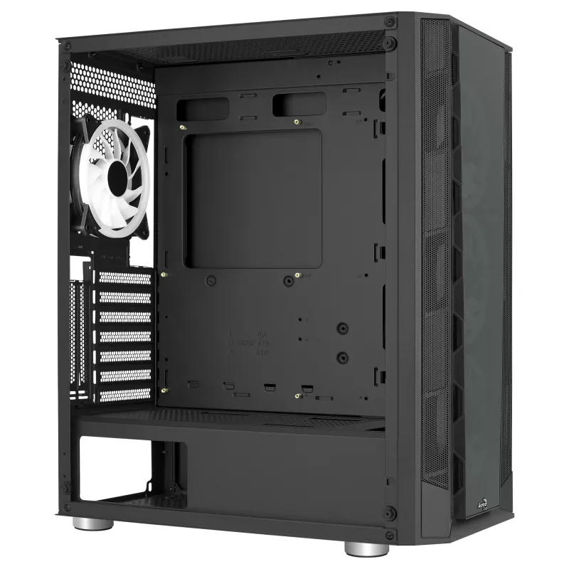 Aerocool PRISMBKV3 PC Case ATX Juoda 4 Fans ARGB Front Side Side Tempered Glass