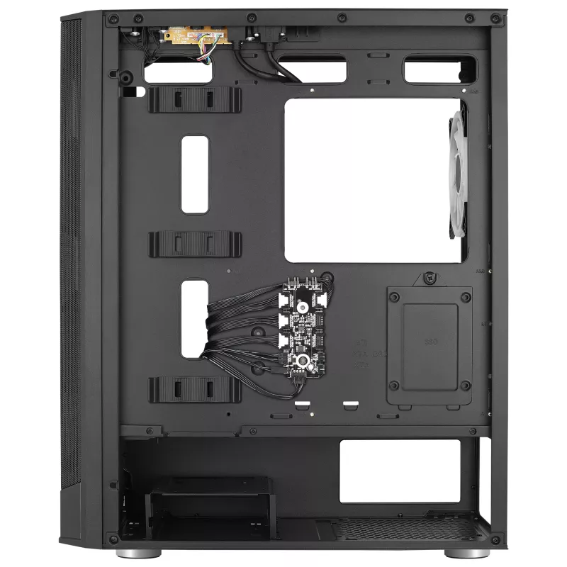 Aerocool PRISMBKV3 PC Case ATX Juoda 4 Fans ARGB Front Side Side Tempered Glass