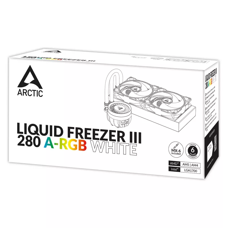 ARCTIC Liquid Freezer III 280 A-RGB - Universalus viskas viename CPU vandens aušintuvas su A-RGB