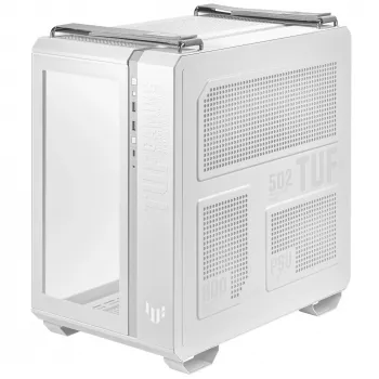 PC Case ASUS TUF Gaming GT502 PLUS Midi Tower White — ATX, Tempered Glass, USB-C, 8 Expansion Slots