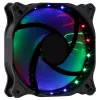 AEROCOOL COSMO12FRGB 120 mm kompiuterio korpuso ventiliatorius, 1000 RPM, 15 šviesos diodų RGB, Molex jungtis, 3,72 W, juodas