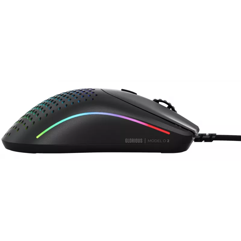 Glorious Gaming Glorious Model O Wired 2 - matinė juoda, dešiniarankė, optinė, USB Type-A, 26000 DPI, 1 ms, juoda