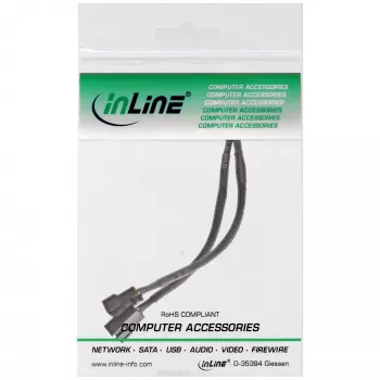 InLine PWM ventiliatoriaus maitinimo Y laidas, 4 kontaktų. 1M/2F, 0,15 m