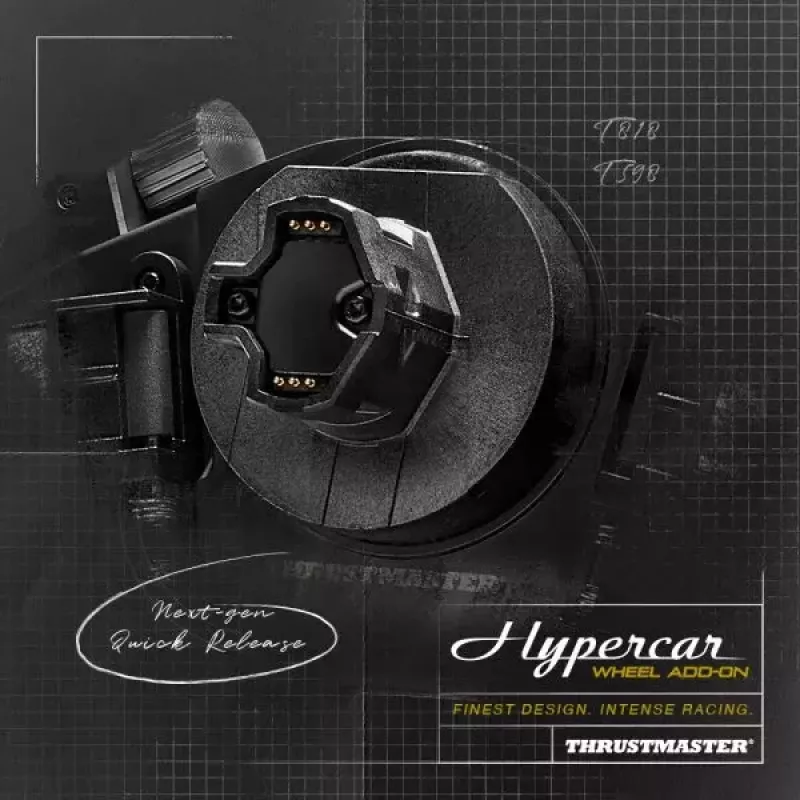 Thrustmaster Hypercar Wheel Add-On Juodas, Sidabrinis vairas PC, PlayStation 4, PlayStation 5, Xbox, Xbox One