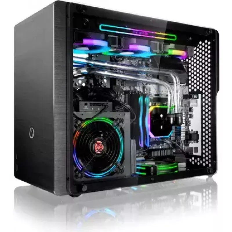 PC korpusas RAIJINTEK Ophion M Evo ALS Midi Tower juodas, permatomas