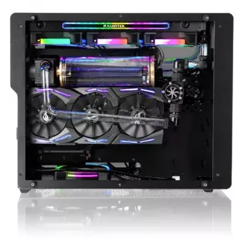 PC korpusas RAIJINTEK Ophion M Evo ALS Midi Tower juodas, permatomas