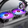 RAIJINTEK EOS 12 RBW ADD 120 mm hidraulinio guolio PWM ventiliatorius, 2 vnt., juodas/baltas