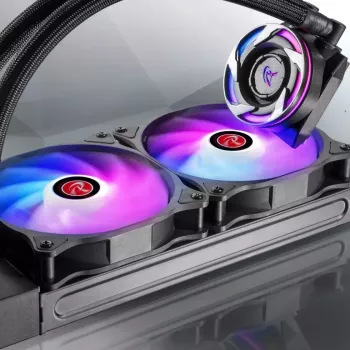 RAIJINTEK EOS 12 RBW ADD 120 mm hidraulinio guolio PWM ventiliatorius, 2 vnt., juodas/baltas
