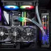 RAIJINTEK EOS 12 RBW ADD 120 mm hidraulinio guolio PWM ventiliatorius, 2 vnt., juodas/baltas