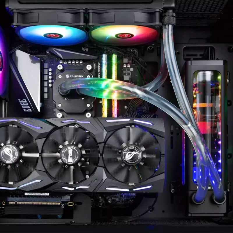 RAIJINTEK EOS 12 RBW ADD 120 mm hidraulinio guolio PWM ventiliatorius, 2 vnt., juodas/baltas