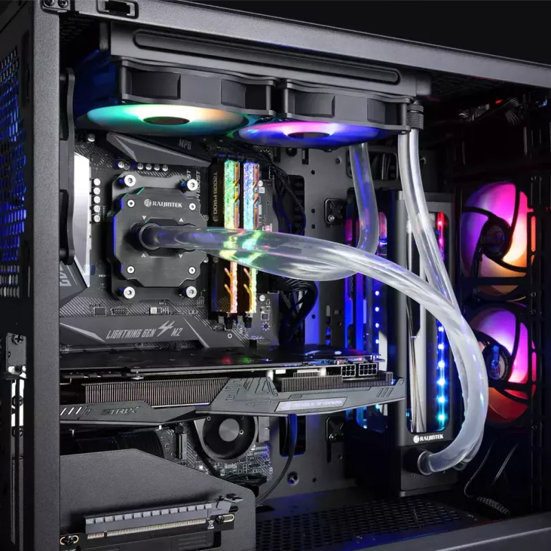 RAIJINTEK EOS 12 RBW ADD 120 mm hidraulinio guolio PWM ventiliatorius, 2 vnt., juodas/baltas
