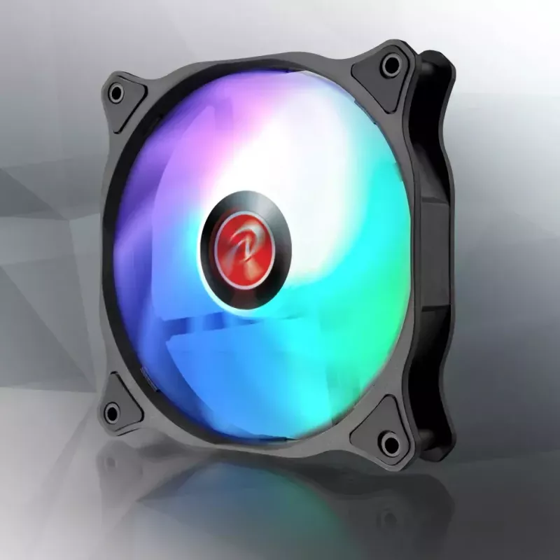 RAIJINTEK EOS 12 RBW ADD 120 mm hidraulinio guolio PWM ventiliatorius, 2 vnt., juodas/baltas