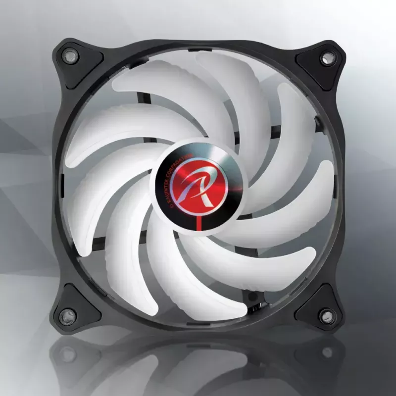 RAIJINTEK EOS 12 RBW ADD 120 mm hidraulinio guolio PWM ventiliatorius, 2 vnt., juodas/baltas