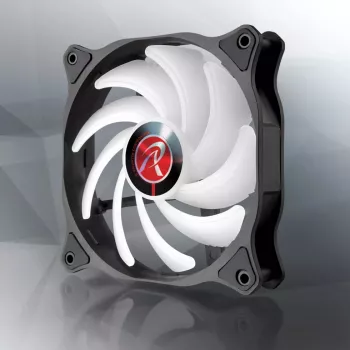RAIJINTEK EOS 12 RBW ADD 120 mm hidraulinio guolio PWM ventiliatorius, 2 vnt., juodas/baltas