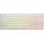 Ducky One 3 Classic Pure White TKL žaidimų klaviatūra su RGB LED apšvietimu, MX-Clear jungikliais