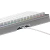 Mechaninė žaidimų klaviatūra GLORIOUS GMMK 3 PRO 65% laidinė USB, QWERTY US, RGB, sidabrinė, 2 m laidas