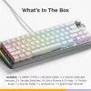 Mechaninė žaidimų klaviatūra GLORIOUS GMMK 3 PRO 65% laidinė USB, QWERTY US, RGB, sidabrinė, 2 m laidas