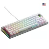 Mechaninė žaidimų klaviatūra GLORIOUS GMMK 3 PRO 65% laidinė USB, QWERTY US, RGB, sidabrinė, 2 m laidas