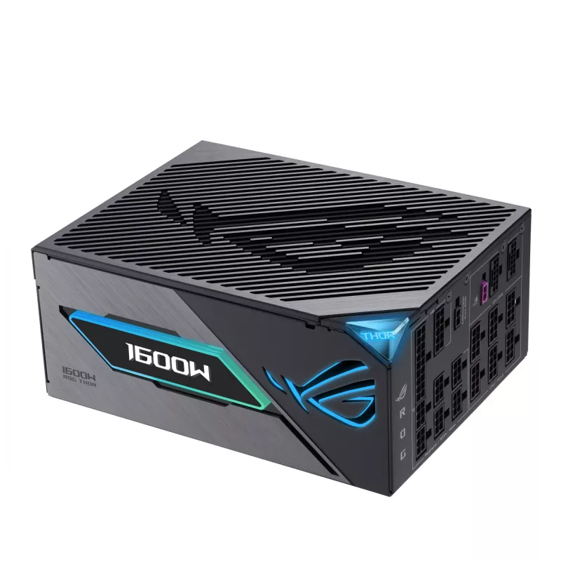 Maitinimo blokas ASUS ROG THOR-1600T3-GAMING 1600 W, 80 PLUS Titanium, ATX 3.1, pilnai modulinis, OLED ekranas