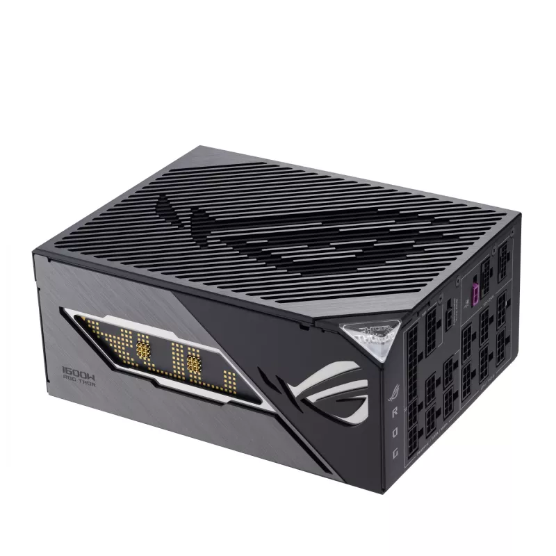 Maitinimo blokas ASUS ROG THOR-1600T3-GAMING 1600 W, 80 PLUS Titanium, ATX 3.1, pilnai modulinis, OLED ekranas