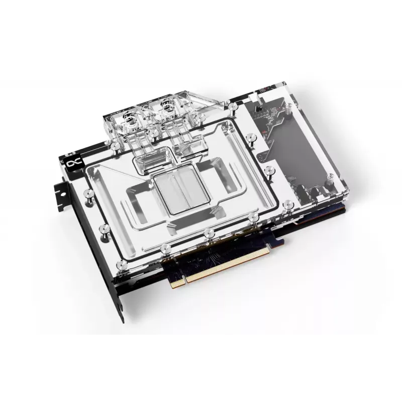 Vandens blokas + galinė plokštė Alphacool 13456 Akrilas Aliuminis Juoda Sidabrinė Skaidri