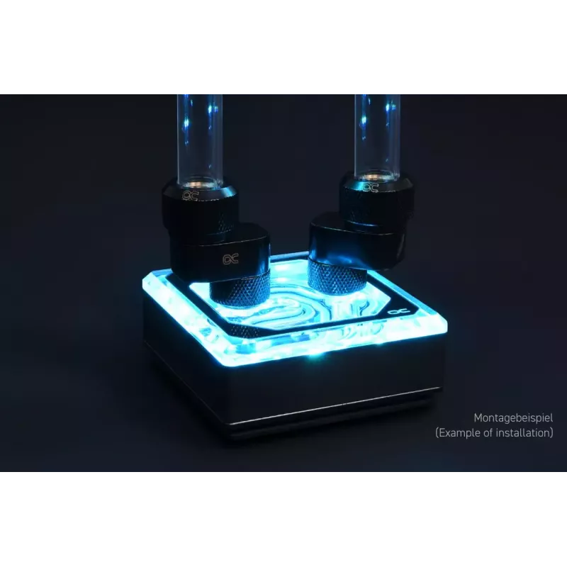 Jungtis Alphacool 17603 žalvaris chromuota 24 mm plotis 22,5 mm gylis 18,5 mm aukštis