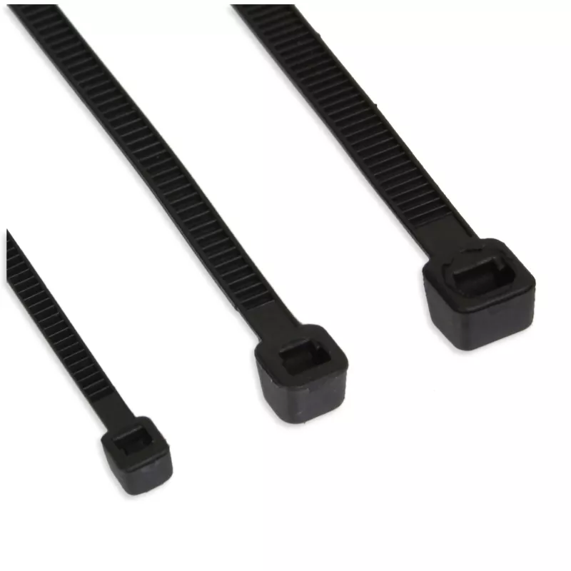 Kabelių raiščiai InLine 100 mm × 2.5 mm, juodi, 100 vnt., atsparumas tempimui 78,5 N, –20–85 °C