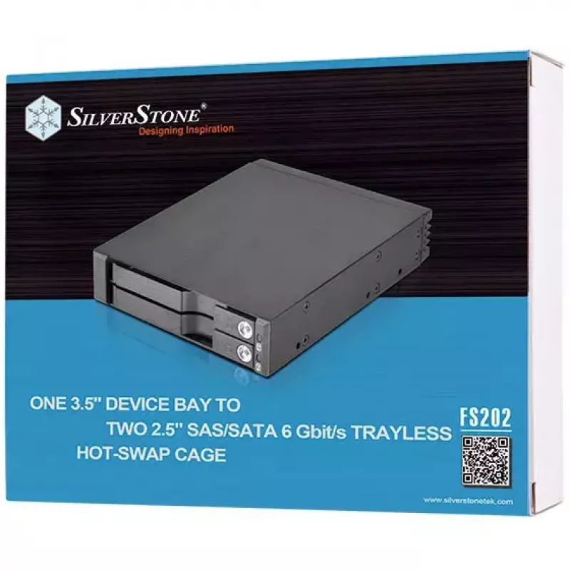 Drive Bay Panel Sidabrinėstone SST-FS202B Juoda