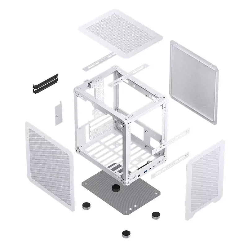 PC korpusas Jonsbo C6 Mini Tower baltas