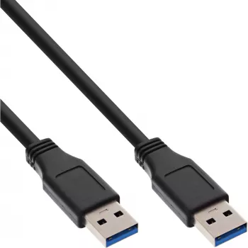 InLine USB 3.2 Gen.1 laidas, A tipo kištukas / A tipo kištukas, juodas, 2 m