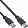 InLine USB 3.2 Gen.1 laidas, A tipo kištukas / A tipo kištukas, juodas, 2 m