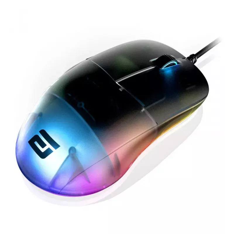 Žaidimų pelė Endgame Gear EGG-XM1RGB-DF — Dešiniarankė optinė, USB Type-A, 16000 DPI, 6 mygtukai, permatoma